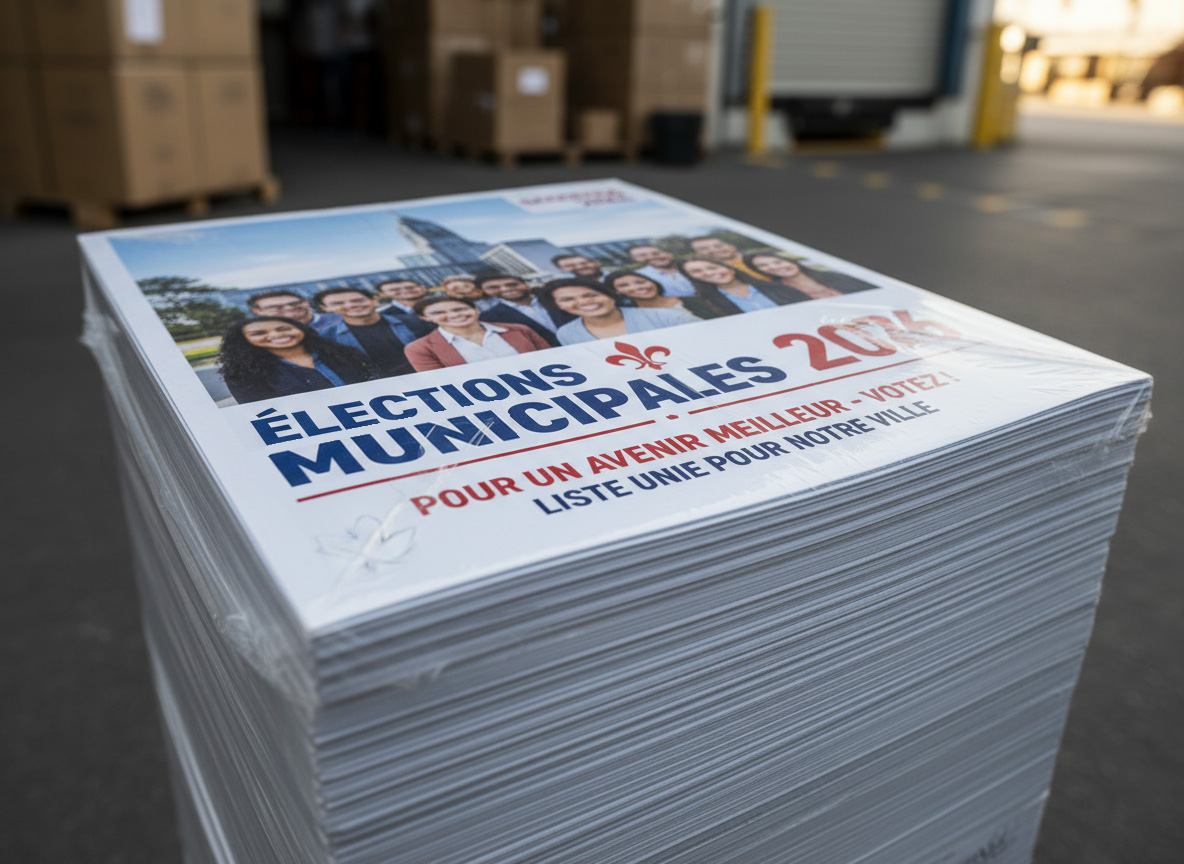 Affiche de campagne pour les élections municipales 2026 affiches électorales